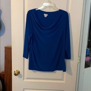 Jaclyn Smith Blouse Royal Blue